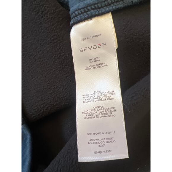 Spyder Outbound Half Zip Mid-Weight Mock Neck Sweater 1/4 Zip Navy Size Large - Picture 8 of 10